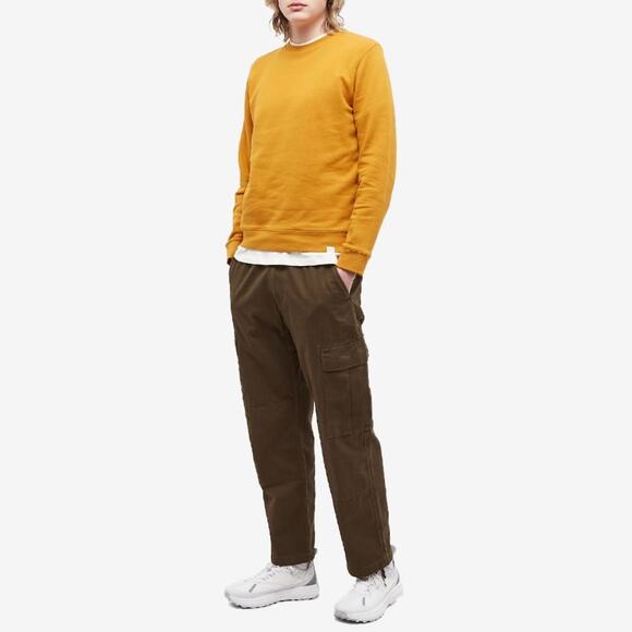 Norse Projects Men's Vagn Classic Crew Sweat in Turmeric Yellow - Picture 2 of 11